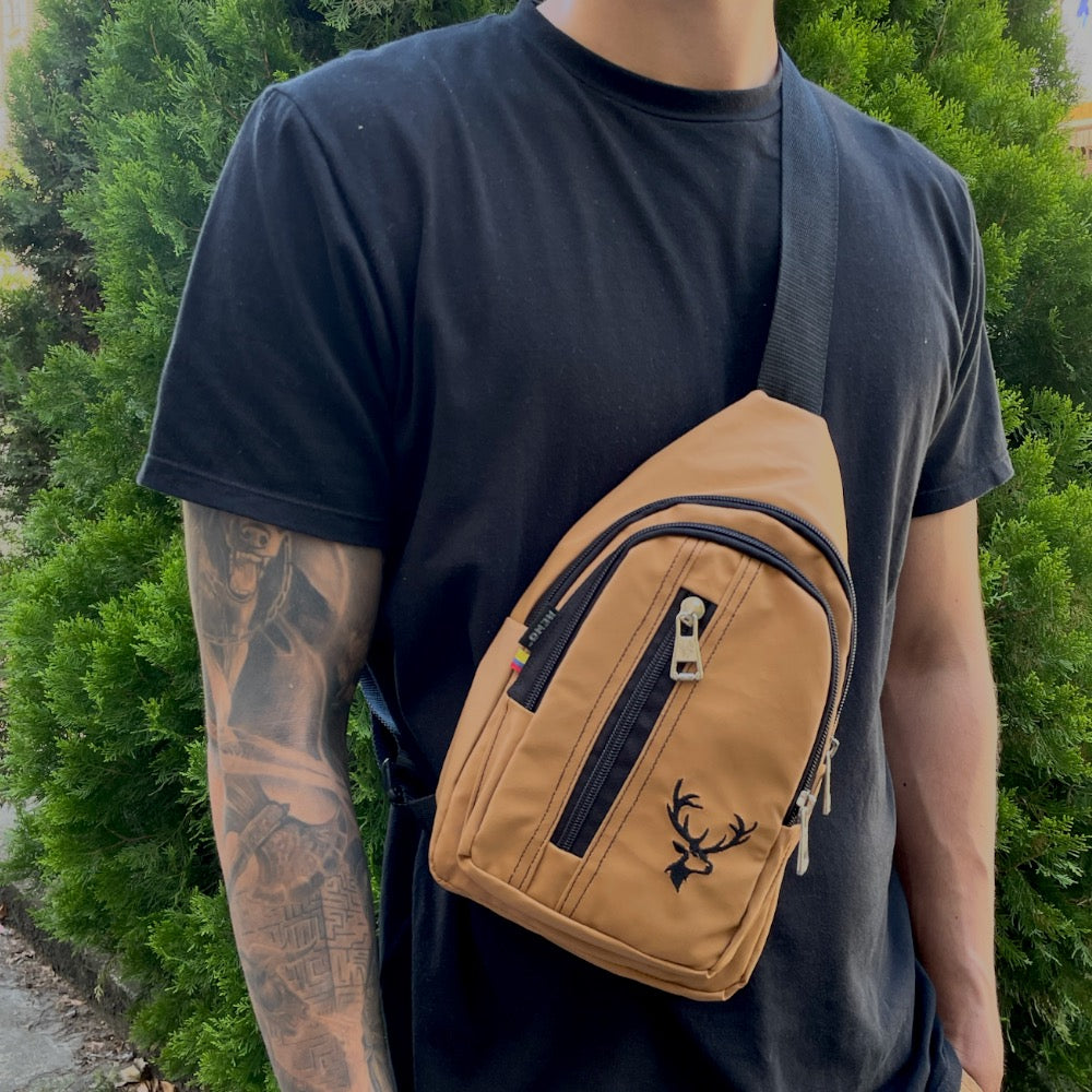 PECHERA VEGAN LEATHER NEGRA